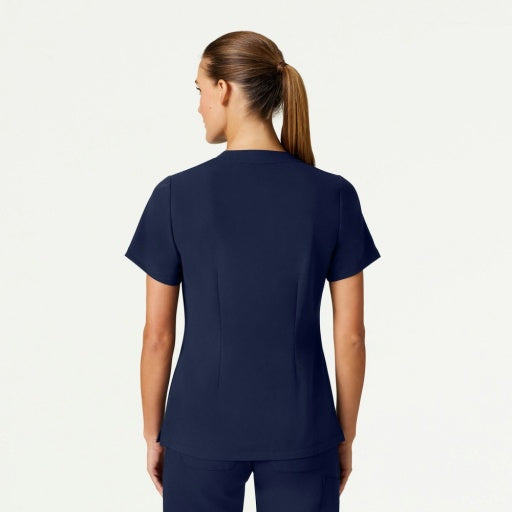 ULTRAlast W10015 Women's Helia Slim Notched V-Neck Scrub Top Midnight Navy