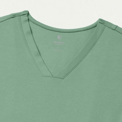 ULTRAsoft W30014 Women's Kass Slim 4-Pocket Scrub Top Sage