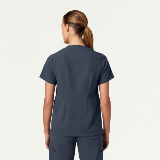 ULTRAlast W10002 Women's Helia Notched V-Neck Scrub Top Carbon Gray