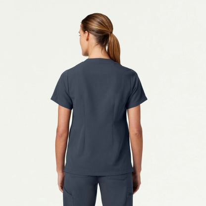 ULTRAlast W10002 Women's Helia Notched V-Neck Scrub Top Carbon Gray