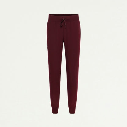 ULTRAlast W20003 Women's Silex Slim Knit-Waist Scrub Joggers Burgundy