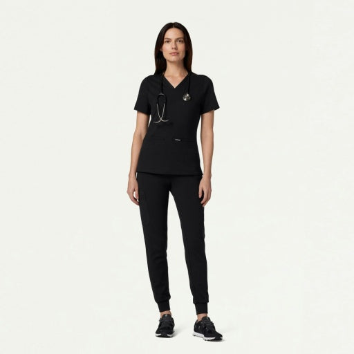 ULTRAsoft W30003 Women's Cesi Slim Scrub Top Black
