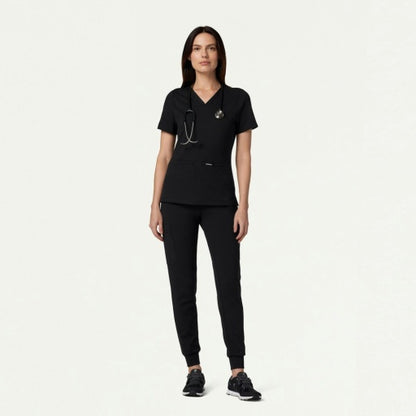 ULTRAsoft W30003 Women's Cesi Slim Scrub Top Black