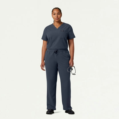 ULTRAlast W10001 Women's Rhena 1-Pocket Scrub Top Carbon Gray