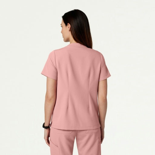 ULTRAlast W10002 Women's Helia Notched V-Neck Scrub Top Mauve