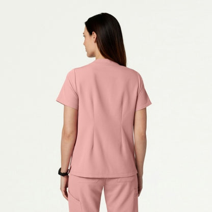 ULTRAlast W10002 Women's Helia Notched V-Neck Scrub Top Mauve