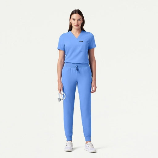 ULTRAlast W10013 Women's Rhena Slim 1-Pocket Scrub Top Ceil Blue