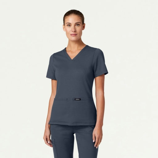 ULTRAsoft W30003 Women's Cesi Slim Scrub Top Carbon Gray