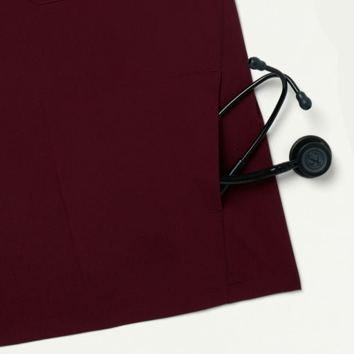 ULTRAlite M10013 Men's Bron 3-Pocket Scrub Top Burgundy