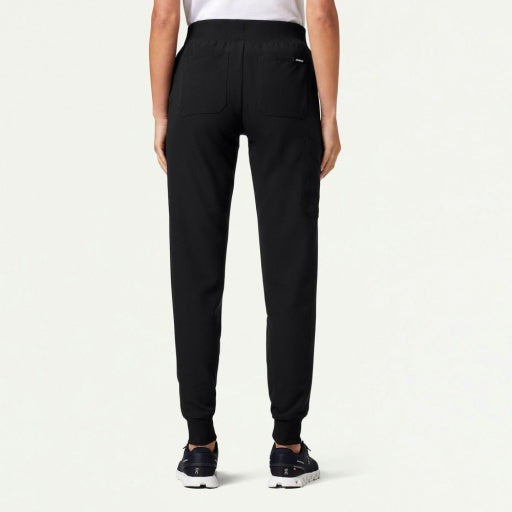 ULTRAlast W20003 Women's Silex Slim Knit-Waist Scrub Joggers Black