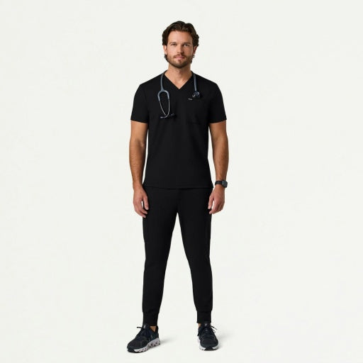 ULTRAsoft M40001 Men's Ollie Slim Cargo Scrub Joggers Black