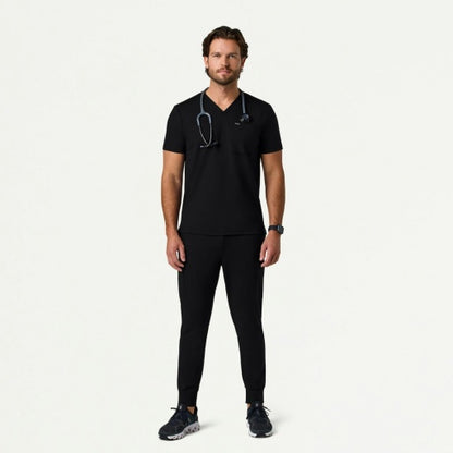 ULTRAsoft M40001 Men's Ollie Slim Cargo Scrub Joggers Black