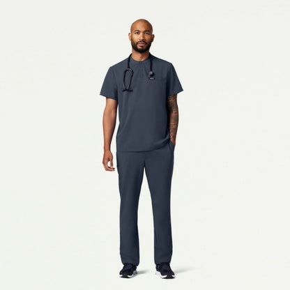 ULTRAlast M10003 Men's Reeve Henley Scrub Top Carbon Gray