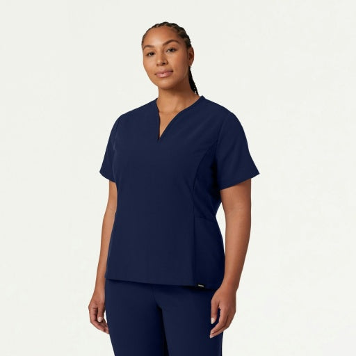 ULTRAlast W10003 Women's Calix Fit & Flare Scrub Top Midnight Navy