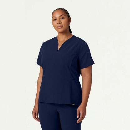 ULTRAlast W10003 Women's Calix Fit & Flare Scrub Top Midnight Navy