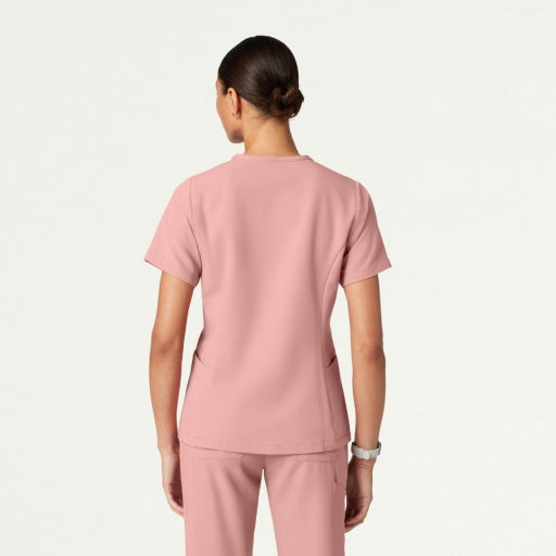 ULTRAlast W10003 Women's Calix Fit & Flare Scrub Top Mauve