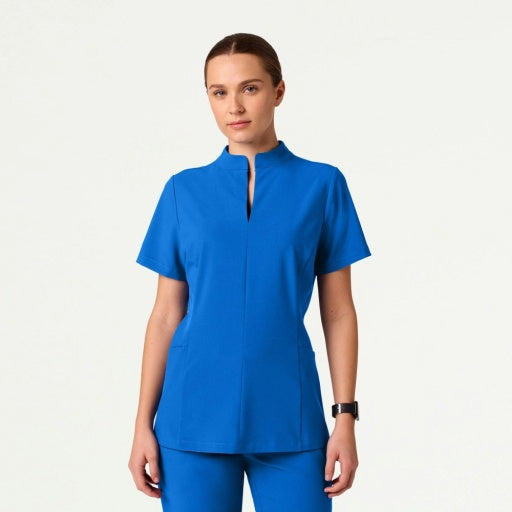 ULTRAlite W10039 Women's Aria Fit & Flare Scrub Top Royal Blue