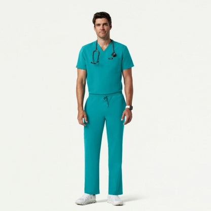 ULTRAlast M10001 Men's Holmes 1-Pocket Scrub Top Teal