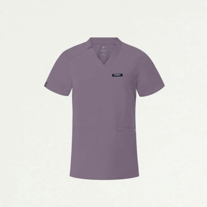 ULTRAlast W10015 Women's Helia Slim Notched V-Neck Scrub Top Titanium