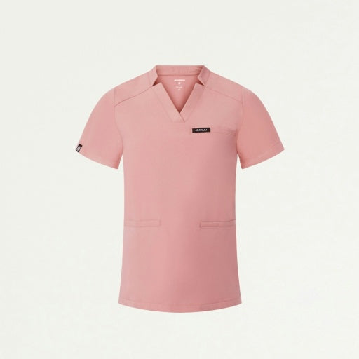 ULTRAlast W10015 Women's Helia Slim Notched V-Neck Scrub Top Mauve