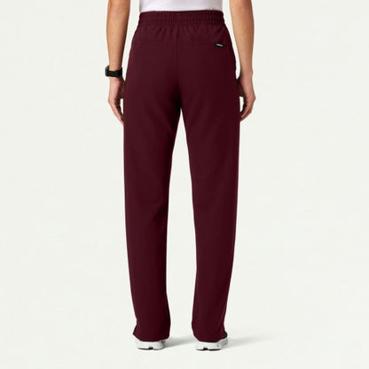 ULTRAlast W20004 Women's Kerr 365 High Waisted Scrub Pants Burgundy