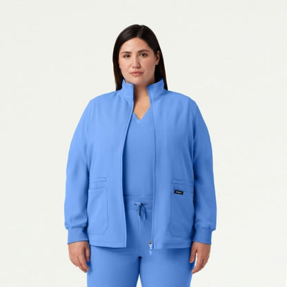 ULTRAlast W60001 Women's Ceri 6-Pocket Scrub Jacket Ceil Blue