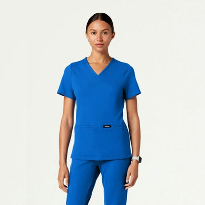 ULTRAsoft W30003 Women's Cesi Slim Scrub Top Royal Blue