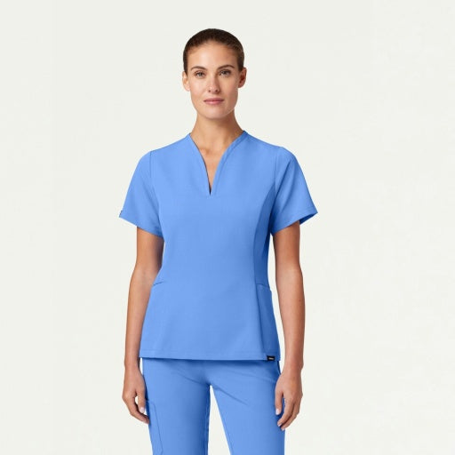 ULTRAlast W10003 Women's Calix Fit & Flare Scrub Top Ceil Blue