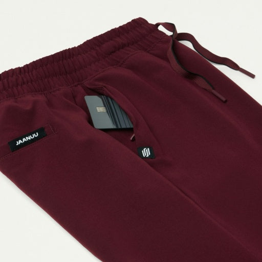 ULTRAlast W20004 Women's Kerr 365 High Waisted Scrub Pants Burgundy