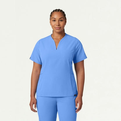 ULTRAlast W10003 Women's Calix Fit & Flare Scrub Top Ceil Blue