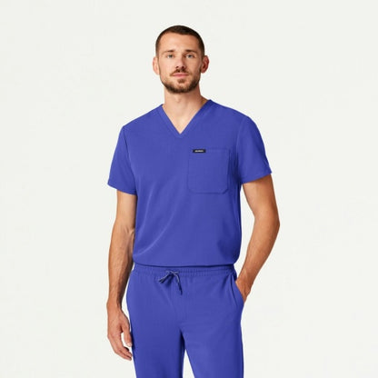 ULTRAlast M10001 Men's Holmes 1-Pocket Scrub Top Moon Blue