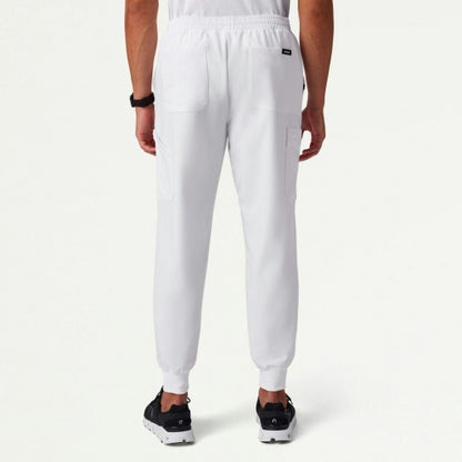 ULTRAlast M120001 Men's Osmo 8-Pocket Cargo Scrub Joggers White