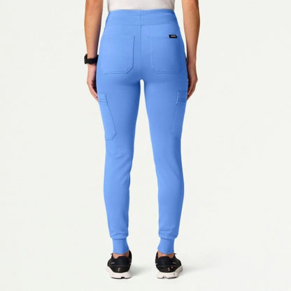 ULTRAsoft W40002 Women's Kait 10-Pocket Skinny Scrub Joggers Ceil Blue