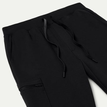 ULTRAsoft M40001 Men's Ollie Slim Cargo Scrub Joggers Black