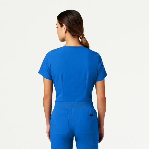 ULTRAlast W10013 Women's Rhena Slim 1-Pocket Scrub Top Royal Blue