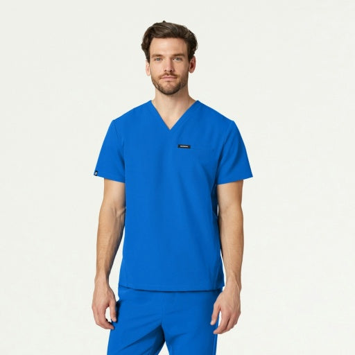 ULTRAlast M10002 Men's Platt 3-Pocket Scrub Top Royal Blue