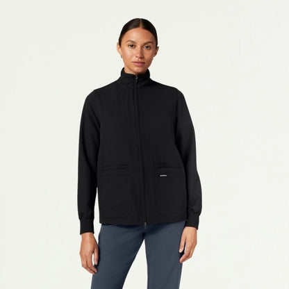 ULTRAlast W60001 Women's Ceri 6-Pocket Scrub Jacket Black