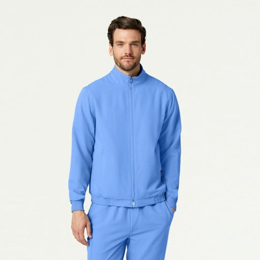 ULTRAlast M60001 Men's Wolfe 6-Pocket Scrub Jacket Ceil Blue
