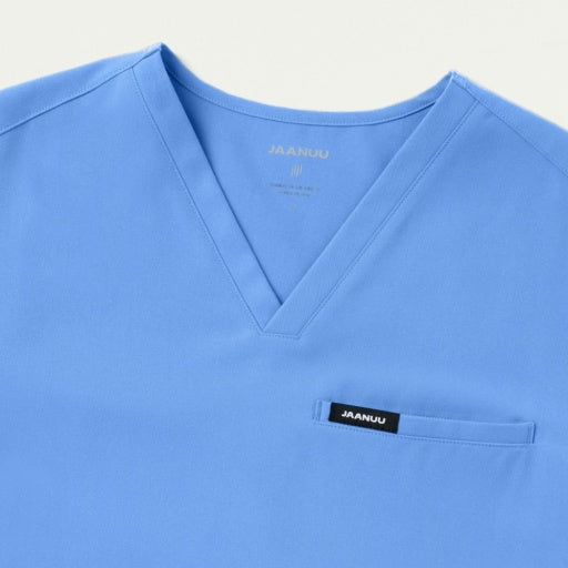 ULTRAlast M10002 Men's Platt 3-Pocket Scrub Top Ceil Blue