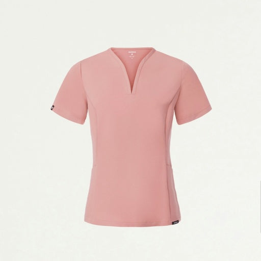 ULTRAlast W10003 Women's Calix Fit & Flare Scrub Top Mauve