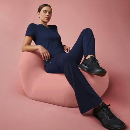 ULTRAsoft W40005 Women's Perri Yoga Scrub Pants Midnight Navy