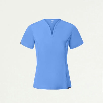 ULTRAlast W10003 Women's Calix Fit & Flare Scrub Top Ceil Blue
