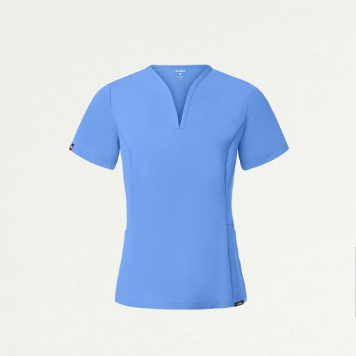 ULTRAlast W10003 Women's Calix Fit & Flare Scrub Top Ceil Blue