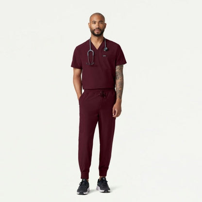 ULTRAlite M10004 Men's Holmes 1-Pocket Scrub Top Burgundy