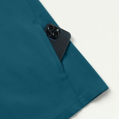 ULTRAlast M10002 Men's Platt 3-Pocket Scrub Top Caribbean Blue