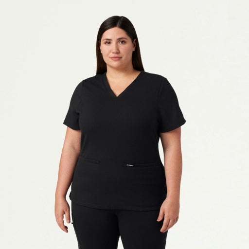 ULTRAsoft W30003 Women's Cesi Slim Scrub Top Black