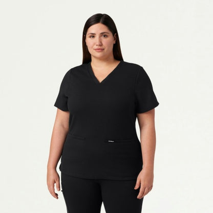 ULTRAsoft W30003 Women's Cesi Slim Scrub Top Black