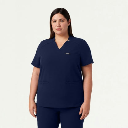 ULTRAlast W10002 Women's Helia Notched V-Neck Scrub Top Midnight Navy