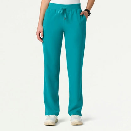 ULTRAlast W20001 Women's Xenos Knit-Waist Scrub Pants Teal
