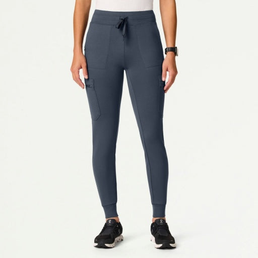 ULTRAsoft W40002 Women's Kait 10-Pocket Skinny Scrub Joggers Carbon Gray